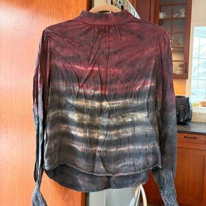 Cloth And Stone Horizon Dye Mock Neck Blouse/ size small
